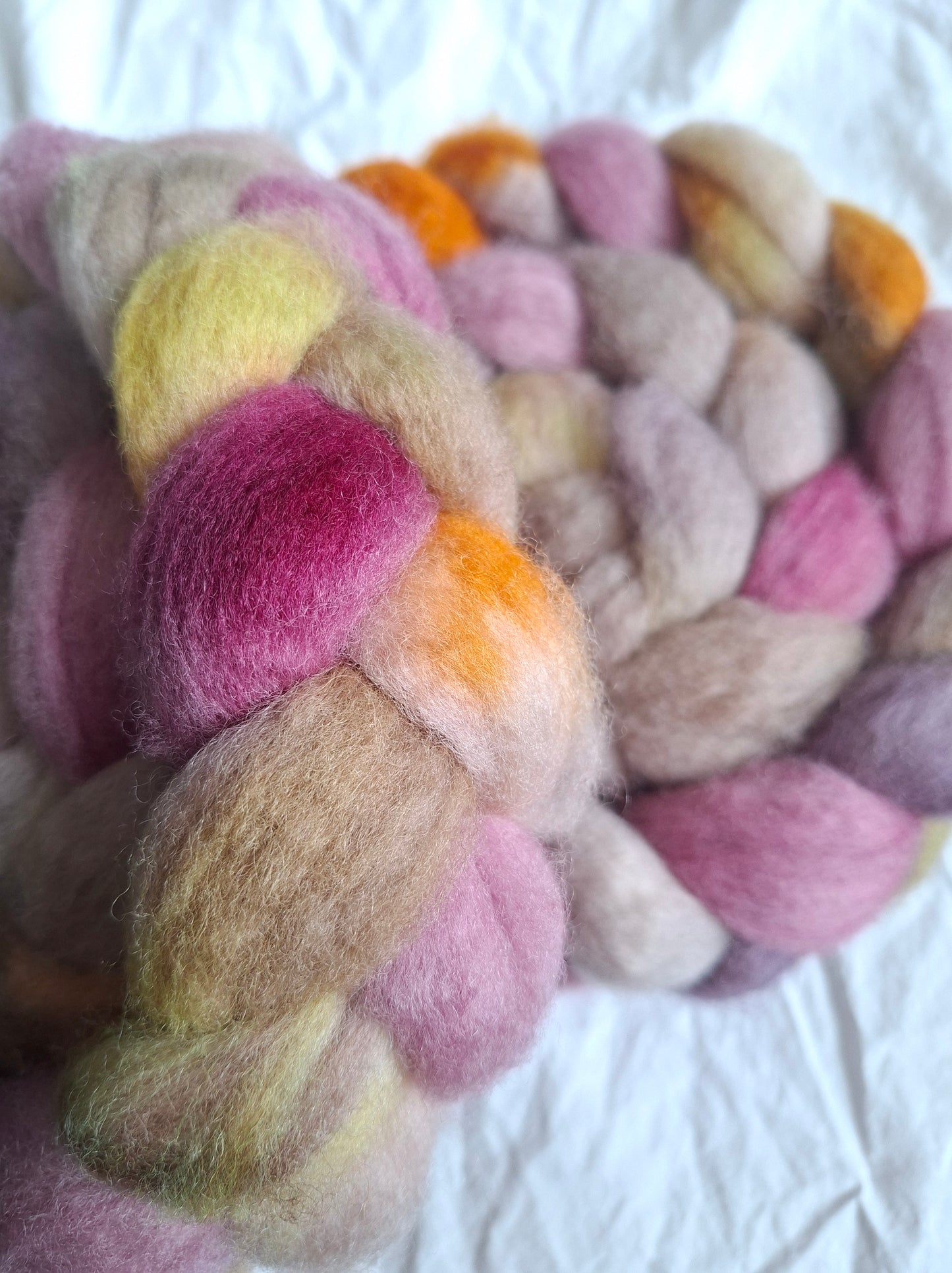 Apricot Tea - BFL combed top (nonsuperwash)
