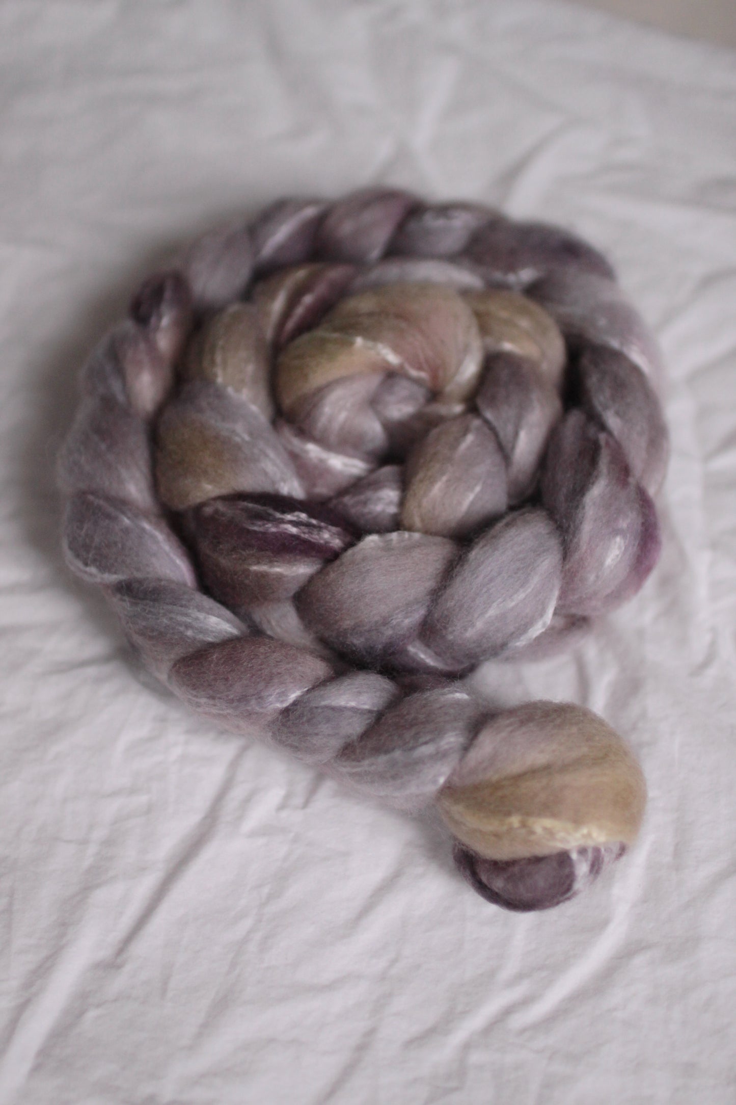 Violet Sphinx - Merino/Bamboo combed top (nonsuperwash)