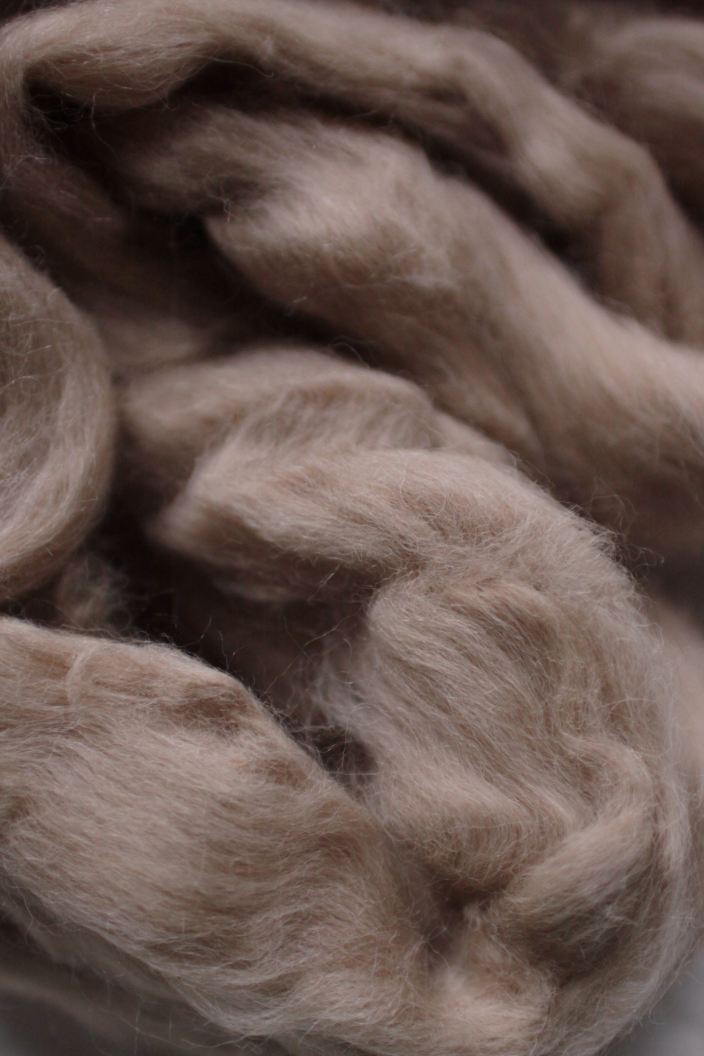 Alpaca - undyed fawn combed top
