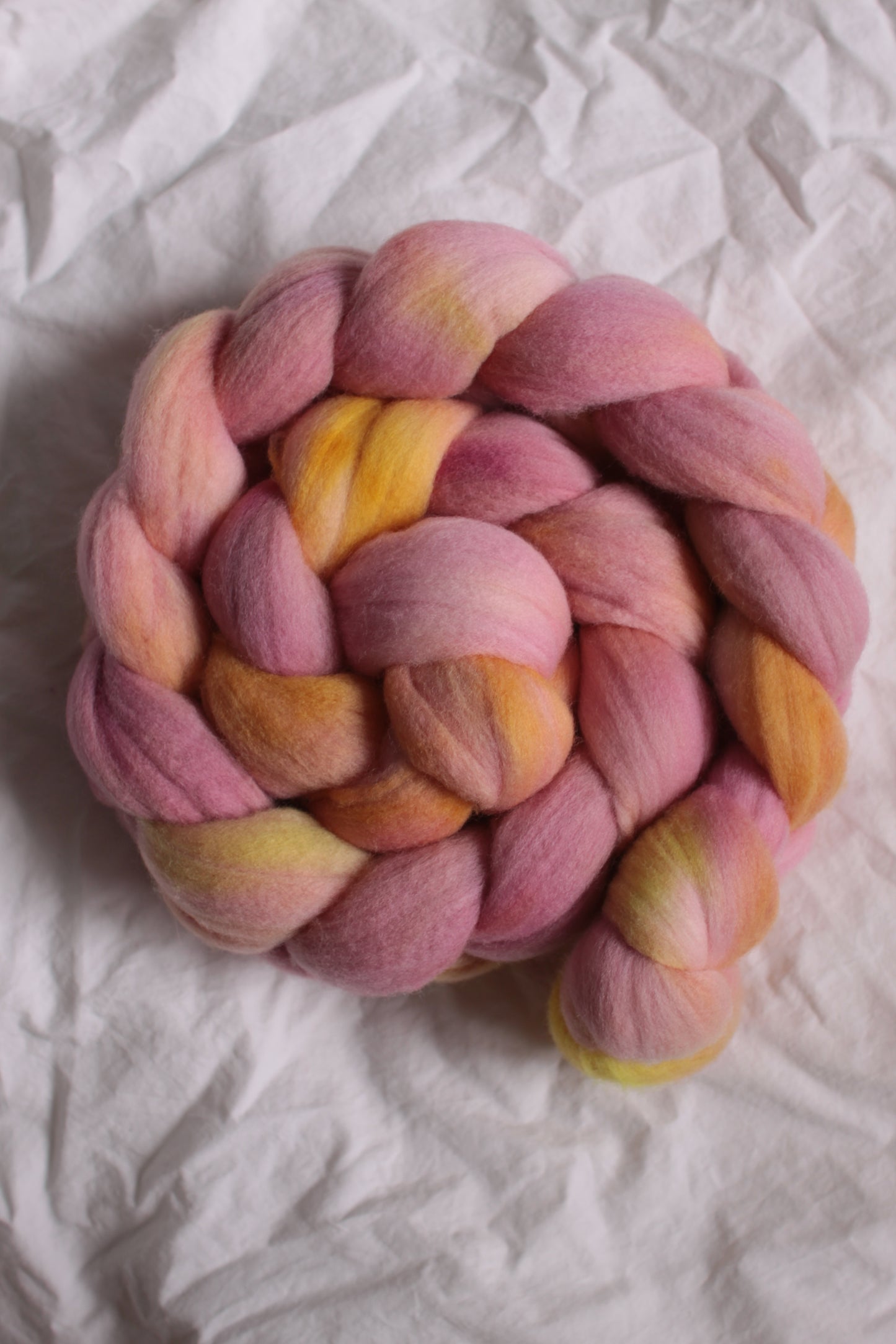 Raspberry Lemonade - Rambouillet combed top (nonsuperwash)