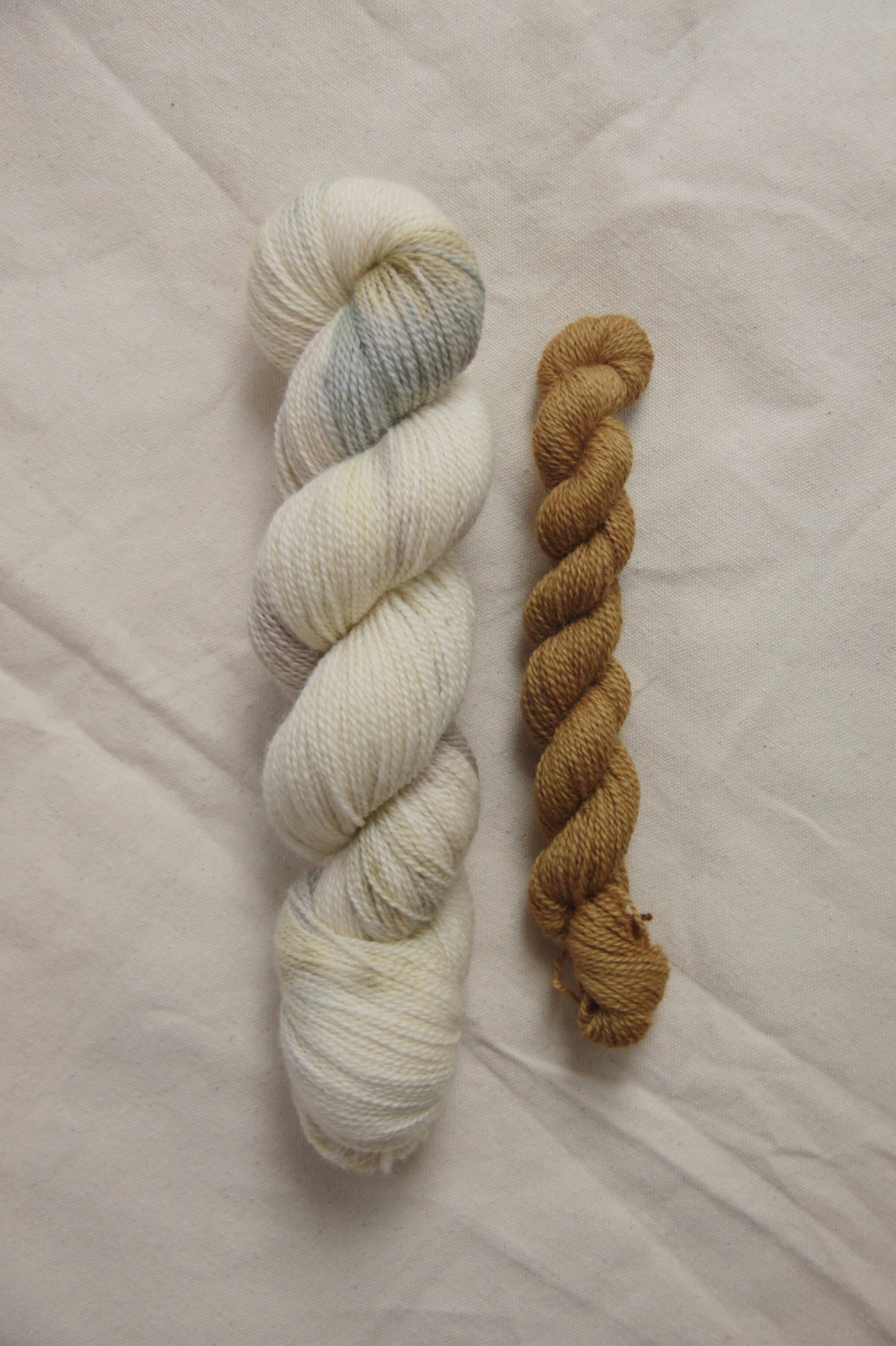 Clair de Lune/Mustard Seed - Sock Set - Natural BFL Fingering
