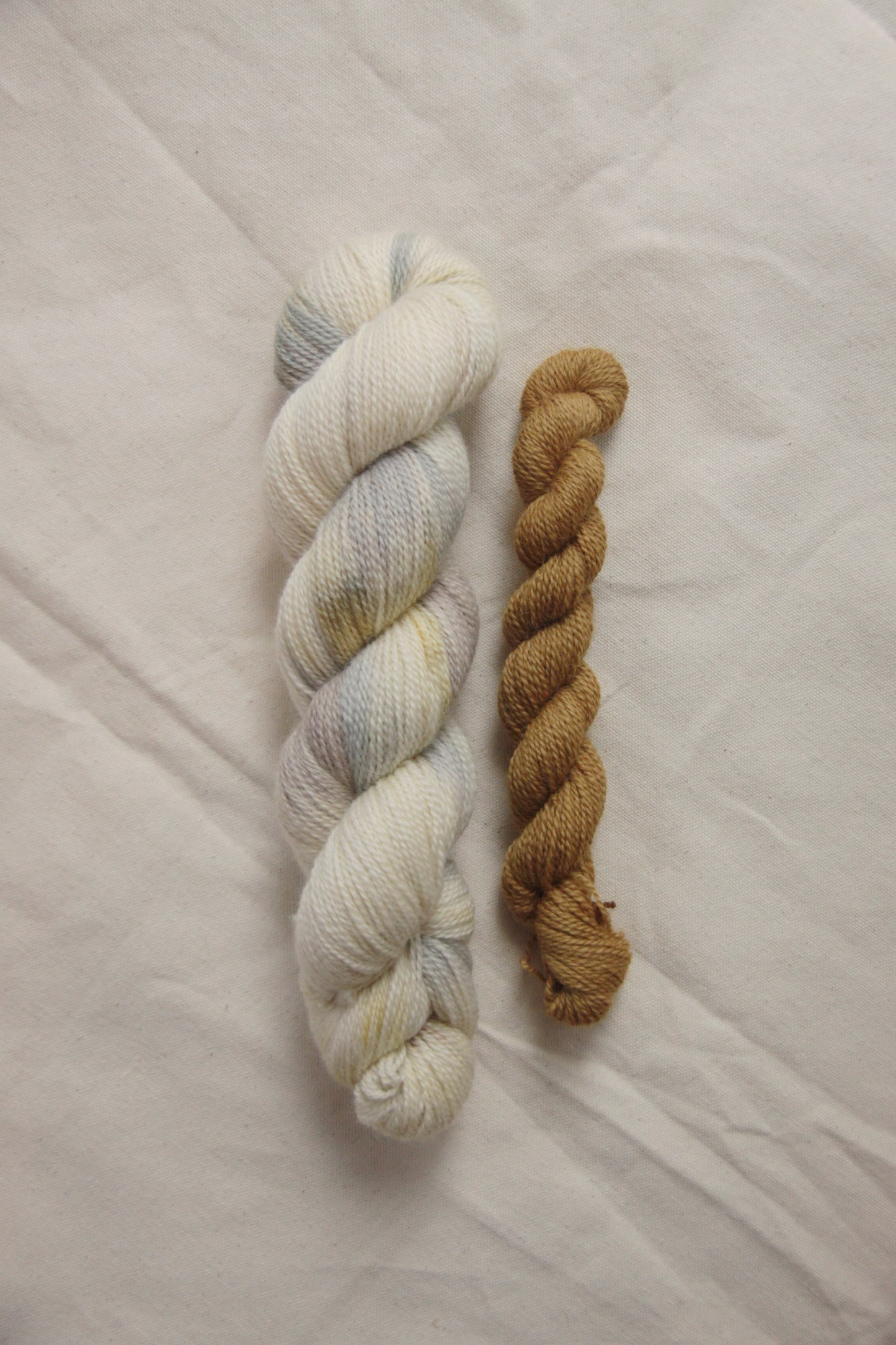 Clair de Lune/Mustard Seed - Sock Set - Natural BFL Fingering