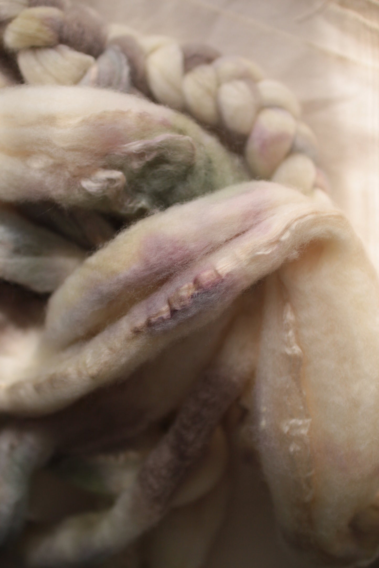 BFL silk hand dyed top