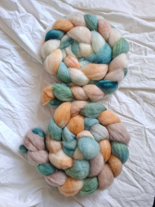 Peach Blossom - BFL combed top (nonsuperwash)