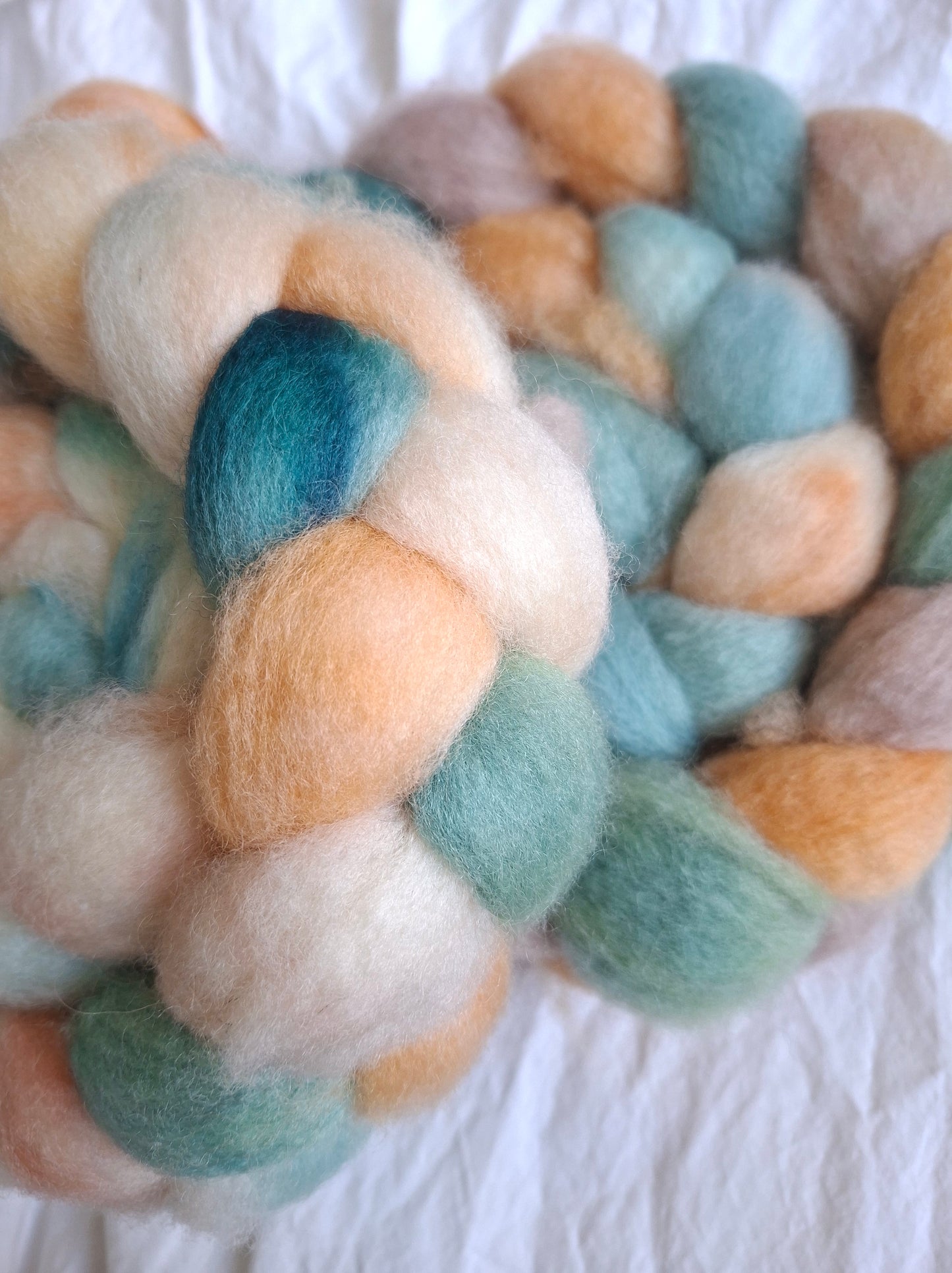 Peach Blossom - BFL combed top (nonsuperwash)