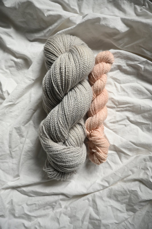 Shale/Petticoat - Sock Set - Natural BFL Fingering