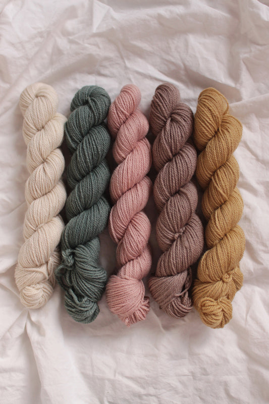 Hearthside - 5-skein Mini Set - Natural Merino Fingering