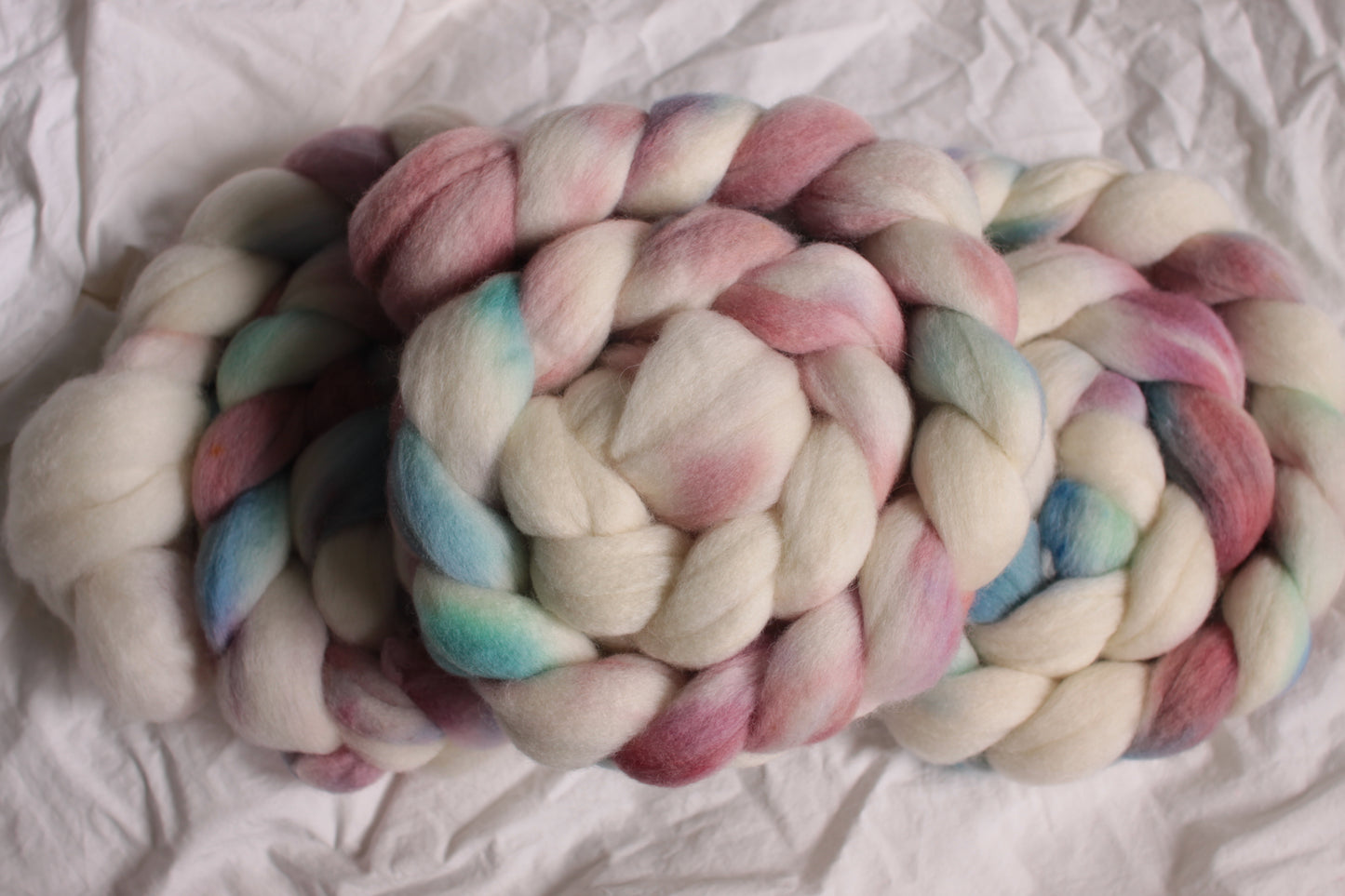 Candy Skies - Polwarth combed top (nonsuperwash)
