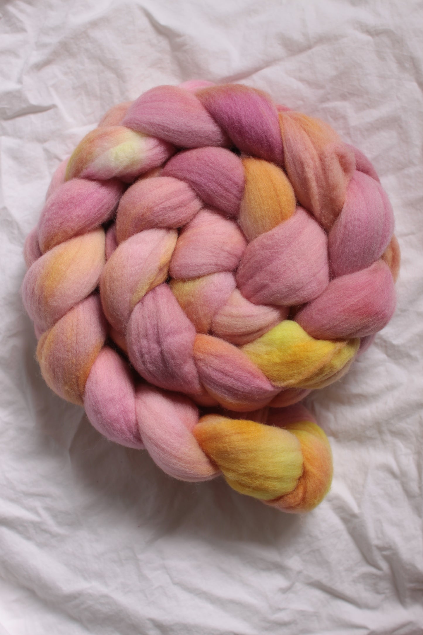 Raspberry Lemonade - Rambouillet combed top (nonsuperwash)