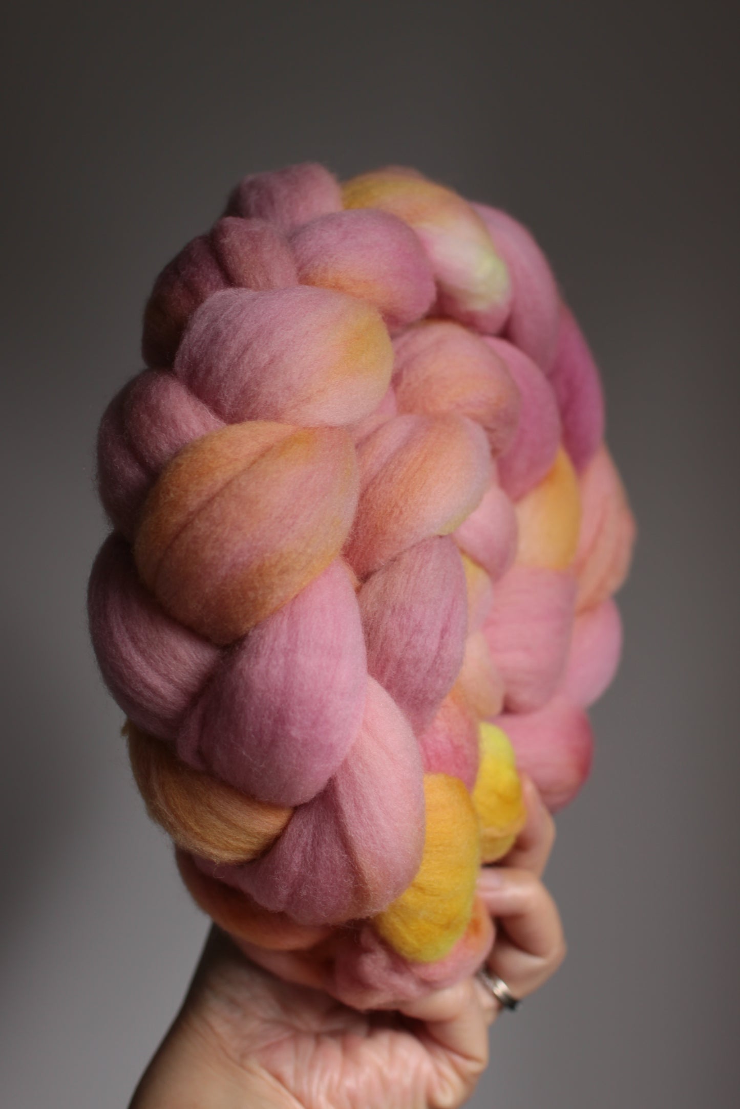 Raspberry Lemonade - Rambouillet combed top (nonsuperwash)