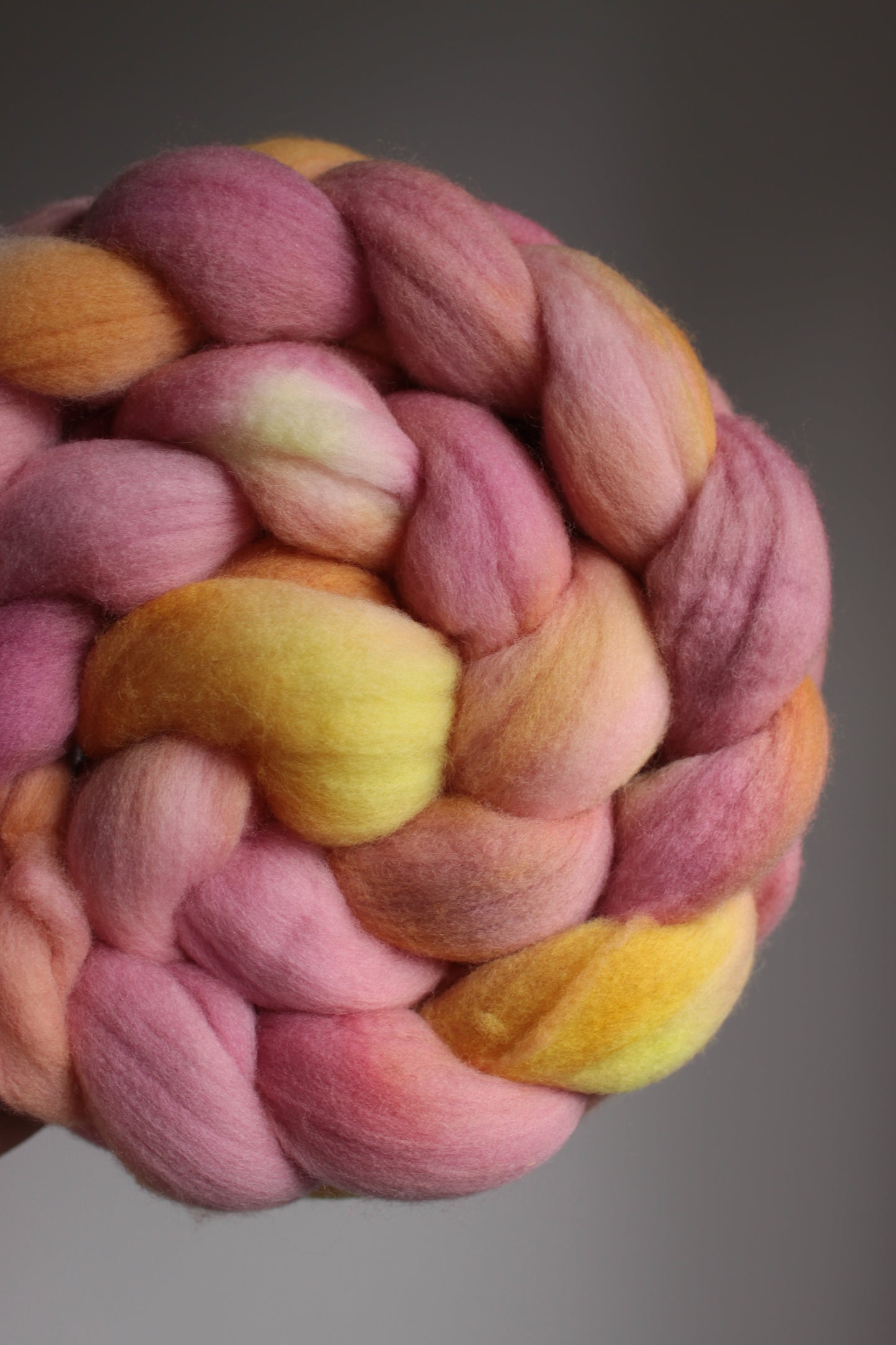 Raspberry Lemonade - Rambouillet combed top (nonsuperwash)