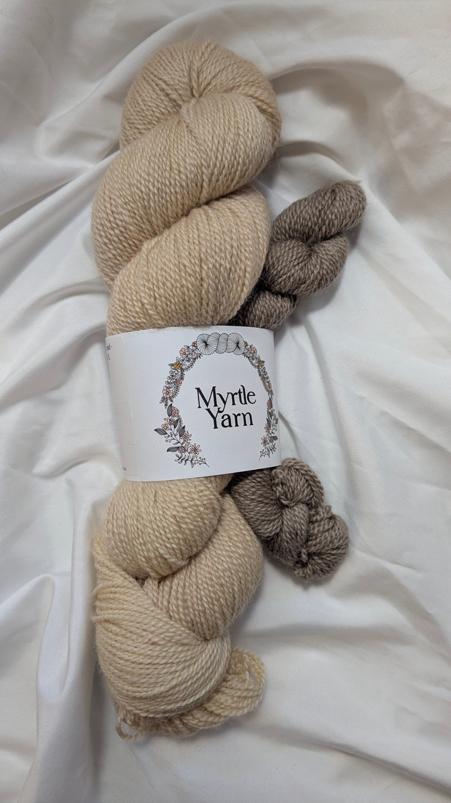 Ecru/Barnwood - Sock Set - Natural BFL Fingering