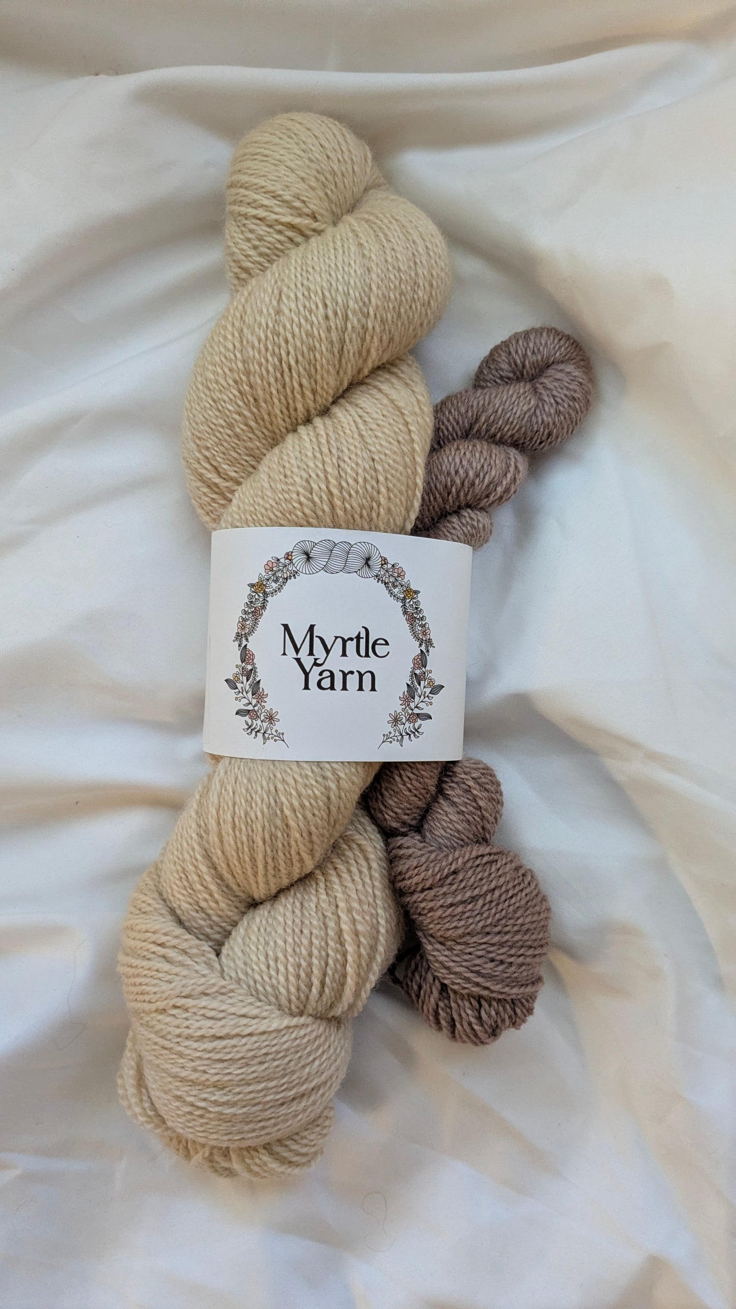 Ecru/Rose Blush - Sock Set - Natural BFL Fingering
