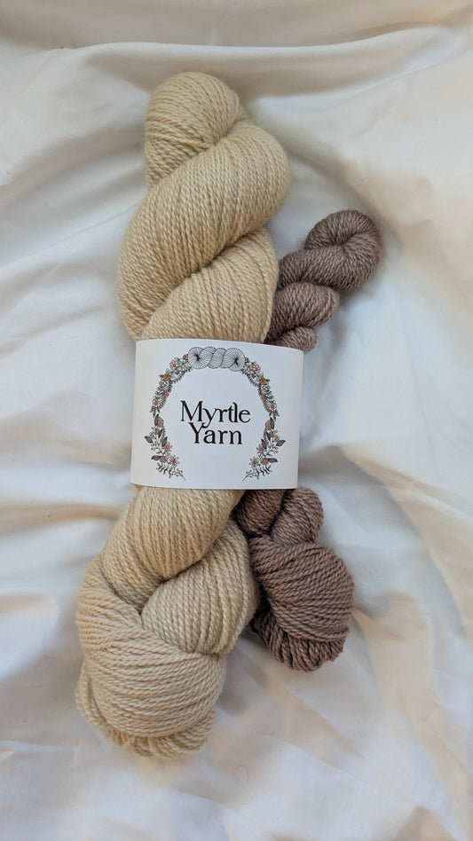 Ecru/Rose Blush - Sock Set - Natural BFL Fingering