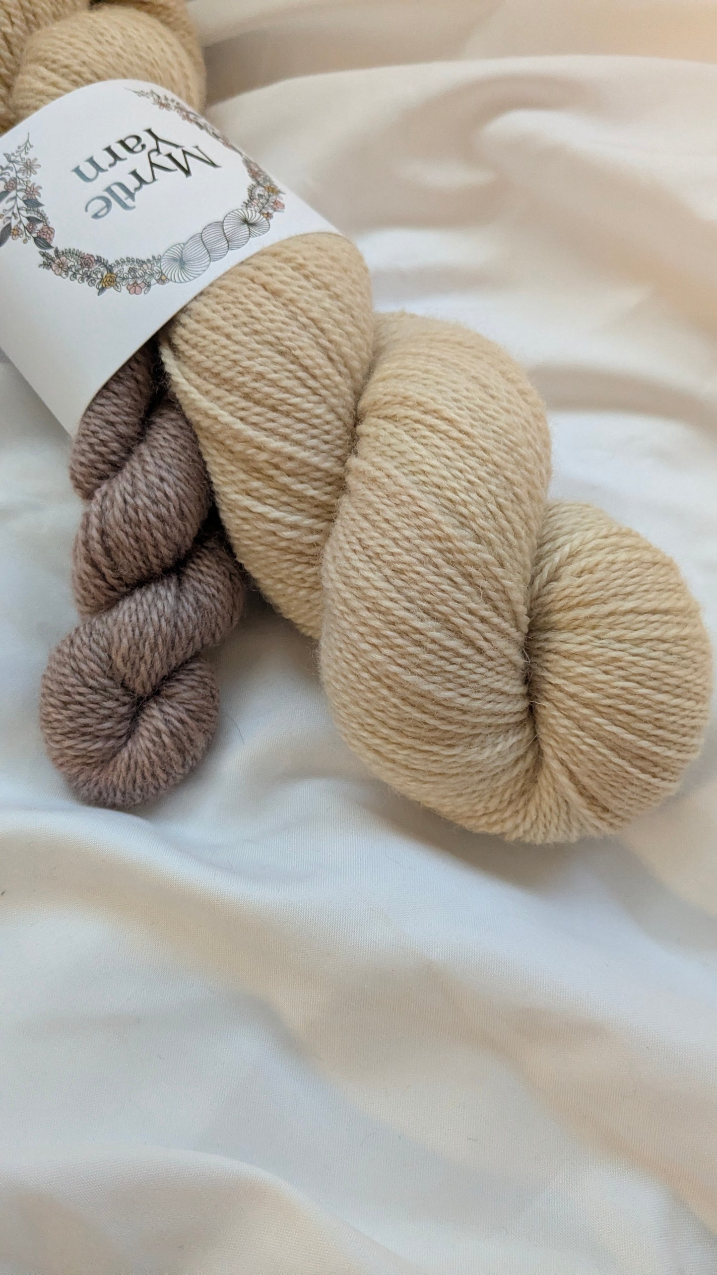 Ecru/Rose Blush - Sock Set - Natural BFL Fingering